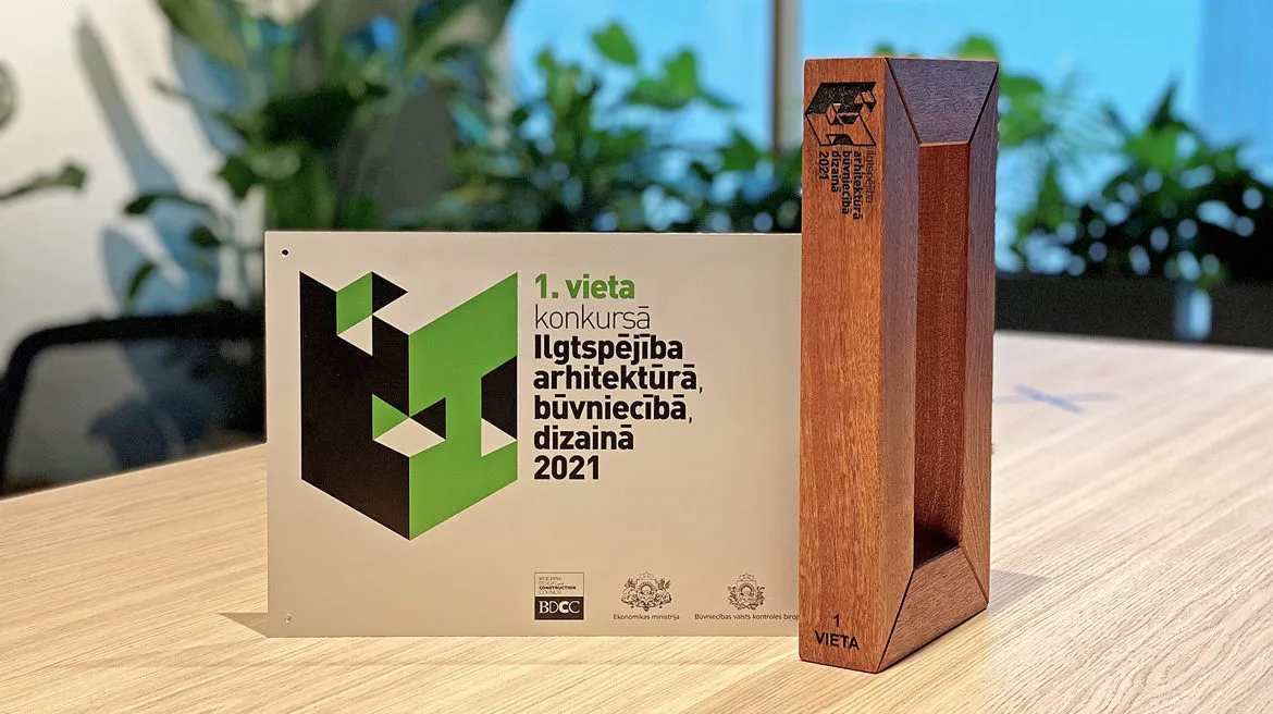 T/c Origo jaunbūve un b/c Origo One saņem 1. vietu nominācijā Ilgtspējīgākā ēka 2021 Latvijā