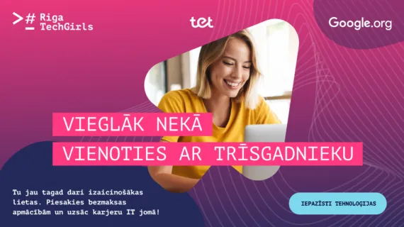 Origo atbalsta RigaTechGirls programmu      “Iepazīsti tehnoloģijas”