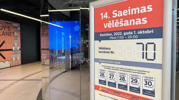 В Т/Ц “Origo” каждому удобно доступен избирательный участок выборов в 14-ый Сейм