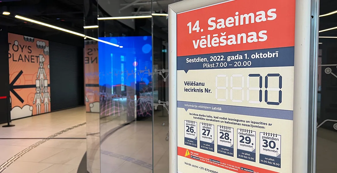 В Т/Ц “Origo” каждому удобно доступен избирательный участок выборов в 14-ый Сейм