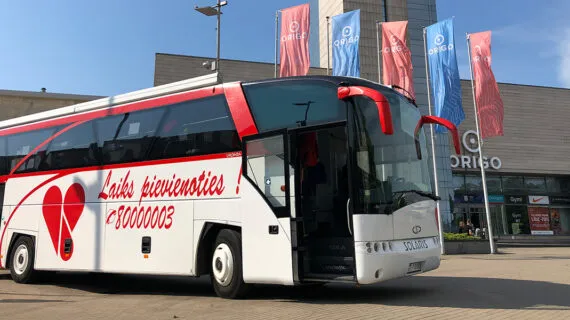 Valsts asinsdonoru centra izbraukuma autobuss 10. novembrī viesosies laukumā pie t/c Origo
