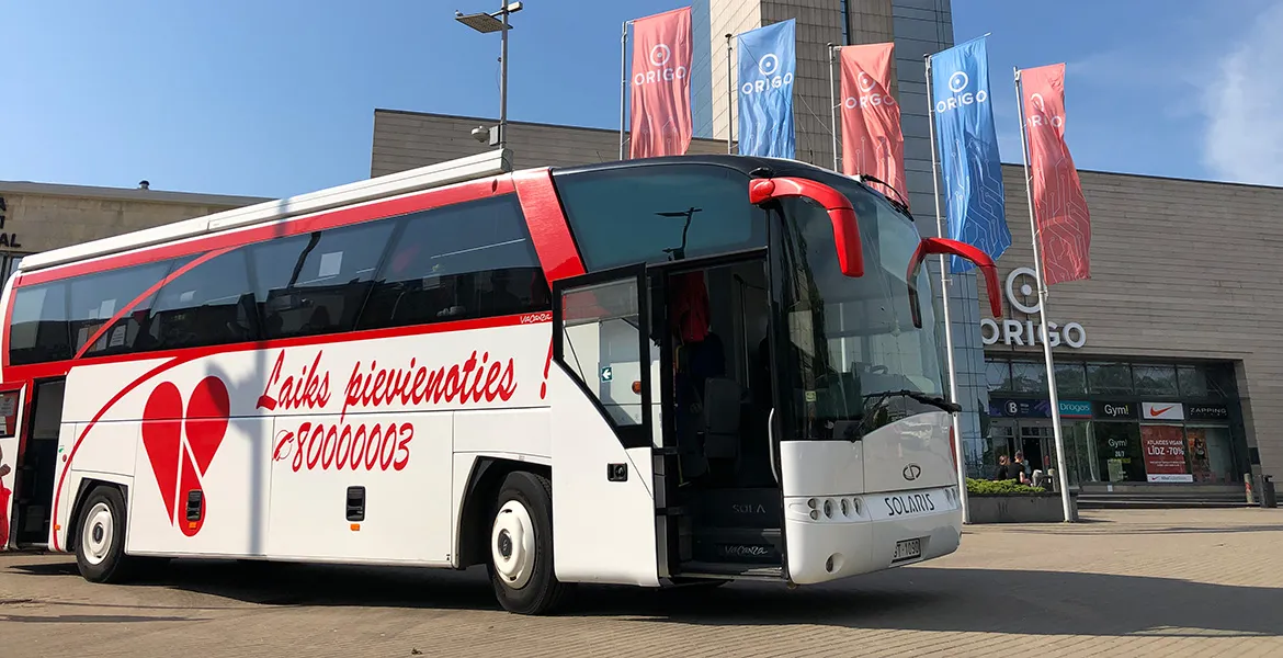VADC izbraukumu autobuss ik mēnesi viesosies laukumā pie t/c “Origo”