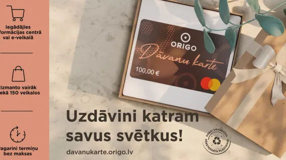 Dāvana, kas iepriecinās arī izvēlīgos – svinot skolas gaitu noslēgumu, izvēlies t/c Origo dāvanu karti!
