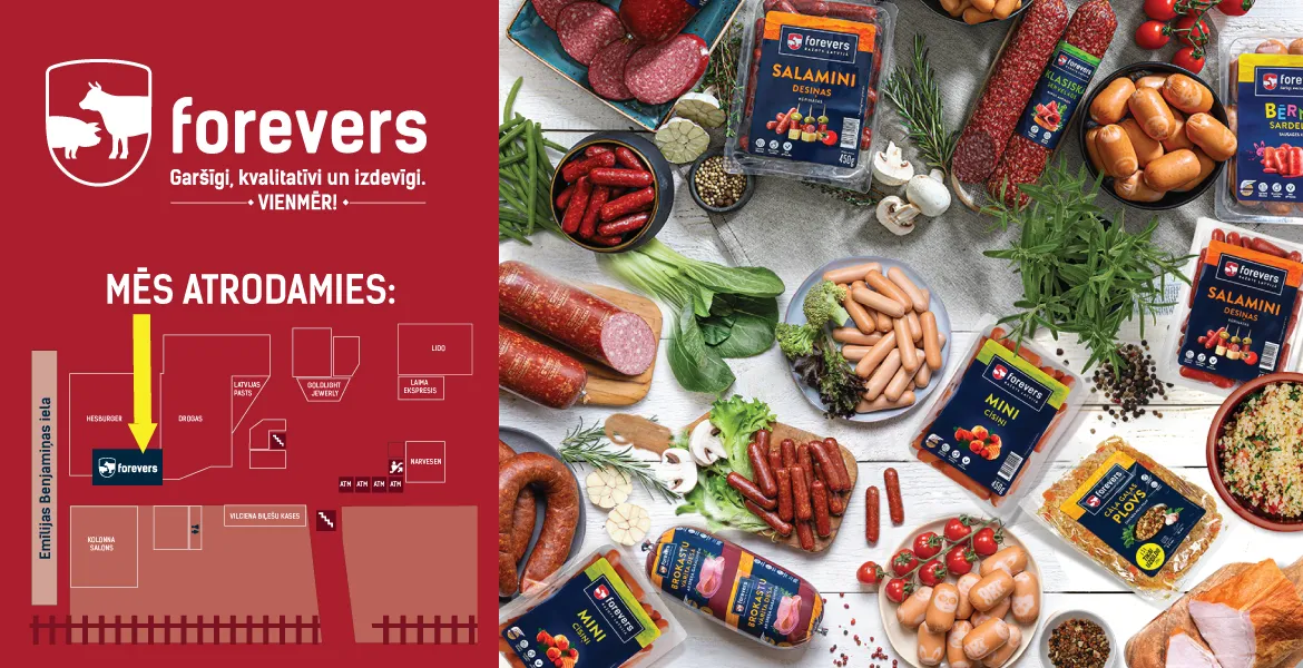 T/c “Origo” atvērts specializētais gaļas veikals “Forevers”