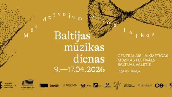 Festivāla “Baltijas Mūzikas dienas 2026. Mēs dzīvojam citos laikos” ieskaņas pasākums 9. aprīlī notiks Rīgas Dzelzceļa stacijā